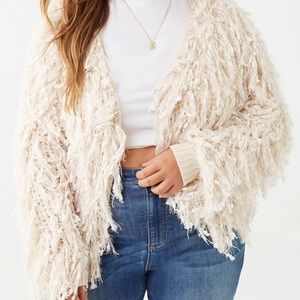 Forever 21 Shaggy Fringed Cardigan